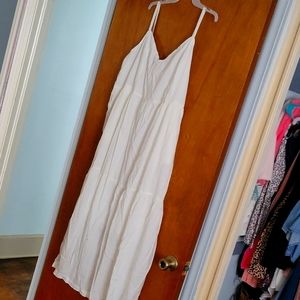White maxi dress